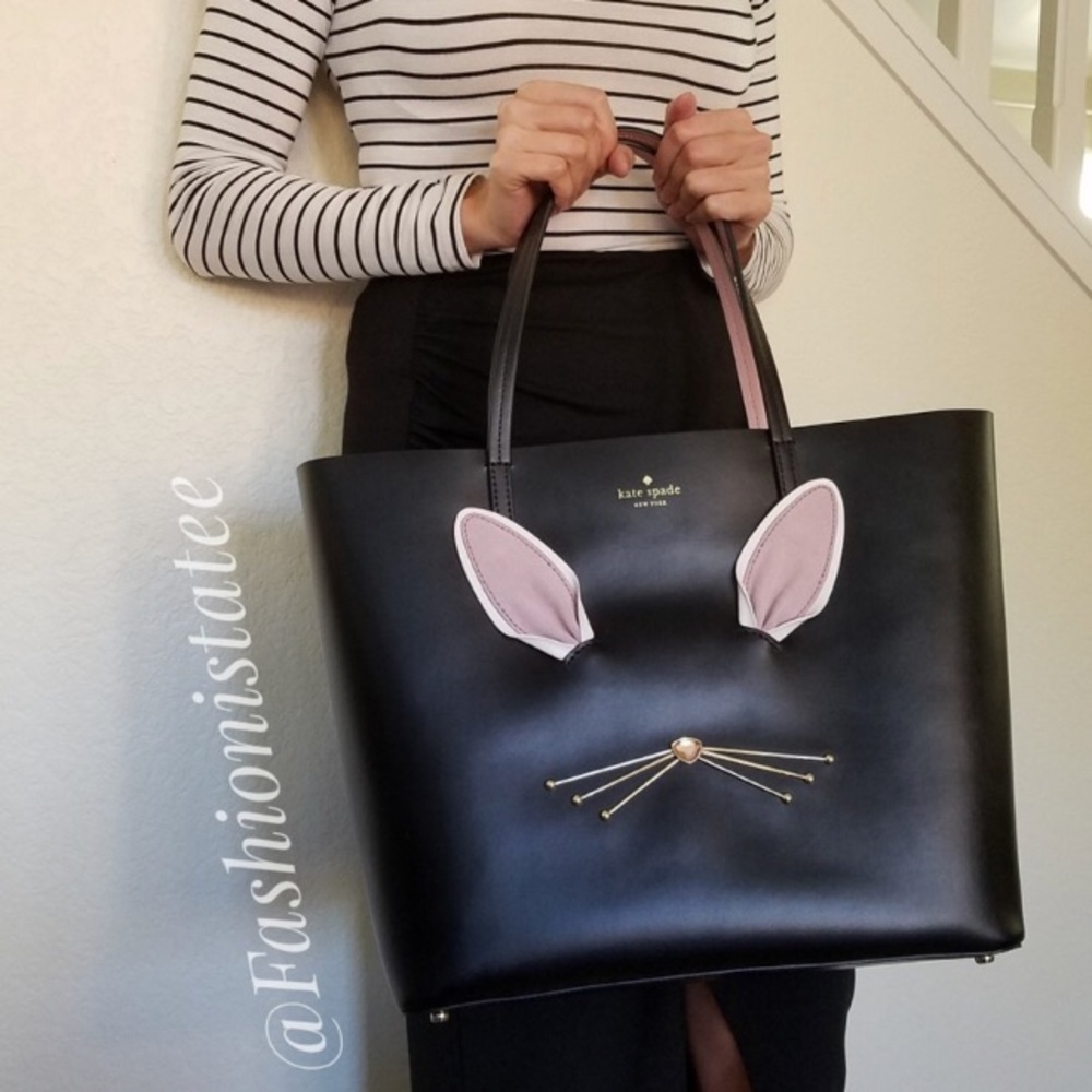 NWT KATE SPADE RABBIT LITTLE LEN HOP TO IT TOTE - Picture 1 of 8